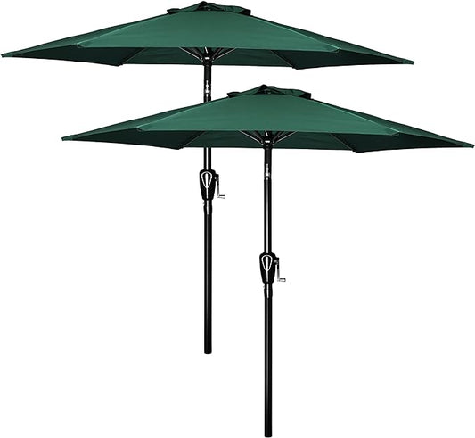 Simple Deluxe 9' Patio Umbrella Outdoor Table Market Yard Umbrella with Push Button Tilt/Crank
