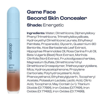 Alleyoop Game Face Concealer Makeup, Lightweight to Medium