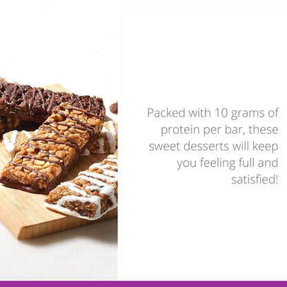 HMR Bar, Variety Pack of Protein Bars | Nutritious Snack to Support Weight Maintenance | Low Calorie Dessert | 10g of Protein | 5 Assorted Flavors, 24 Count