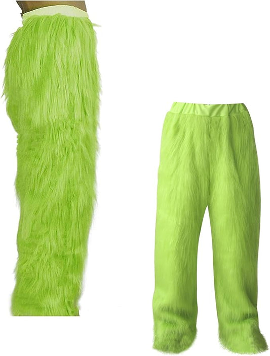 Halloween Costume for Men Green Monster Costumes with Mask Furry Adult Suit Christmas Outfit