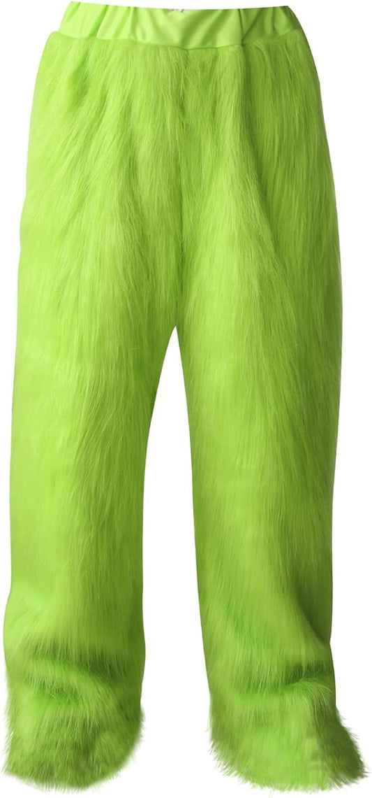 Halloween Costume for Men Green Monster Costumes with Mask Furry Adult Suit Christmas Outfit