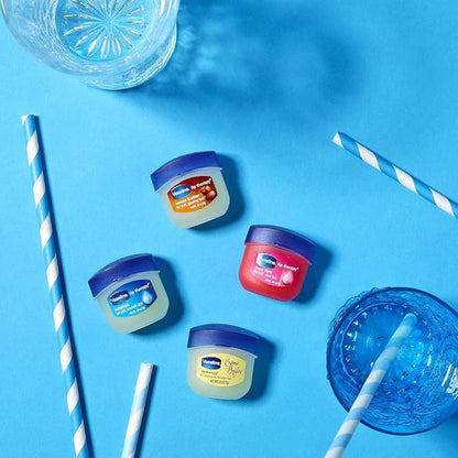 Vaseline Lip Therapy 6-Pack – Mini Lip Balm, Travel-Size Petroleum Jelly Moisturizer for Dry Lips, 0.25 Oz Each