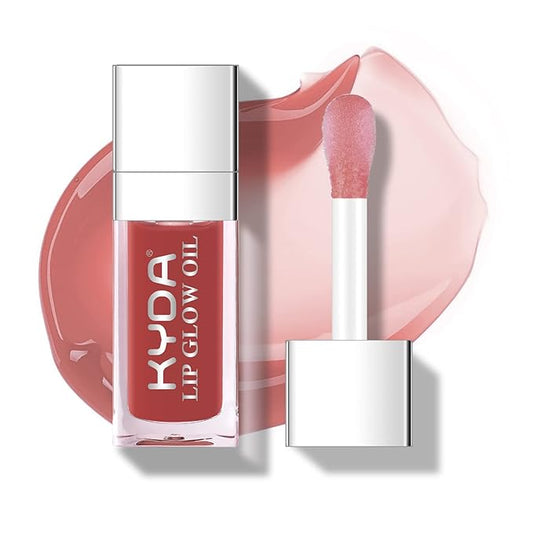 KYDA Hydrating, Moisturizing Lip Oil - Glossy, Tinted Lip Gloss for Dry Lips - Rosewood