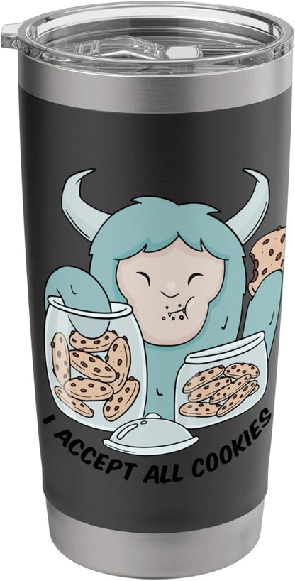 Cute Monster Cookie Lover Delight Stainless Steel Insulated Tumbler
