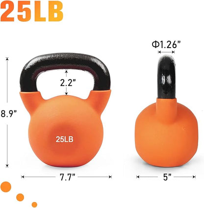 RitFit Neoprene Coated Solid Cast Iron Kettlebell 5 10 15 15 20 20 25 25 30 30 35 35 40 40 45 45 50 50 LB,