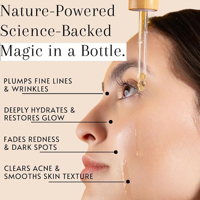 Hydrating Face Oil & Under-Eye for Women & Men – Organic Tsubaki, Calendula, Vitamin E Jojoba Oil & Rice Bran for Glowy Skin, Even Skin Tone & Dark Spots – Anti Aging Serum by Finally