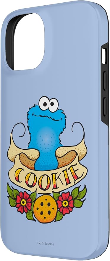 iPhone 14 Sesame Street Cookie Monster Cookie Tattoo Case