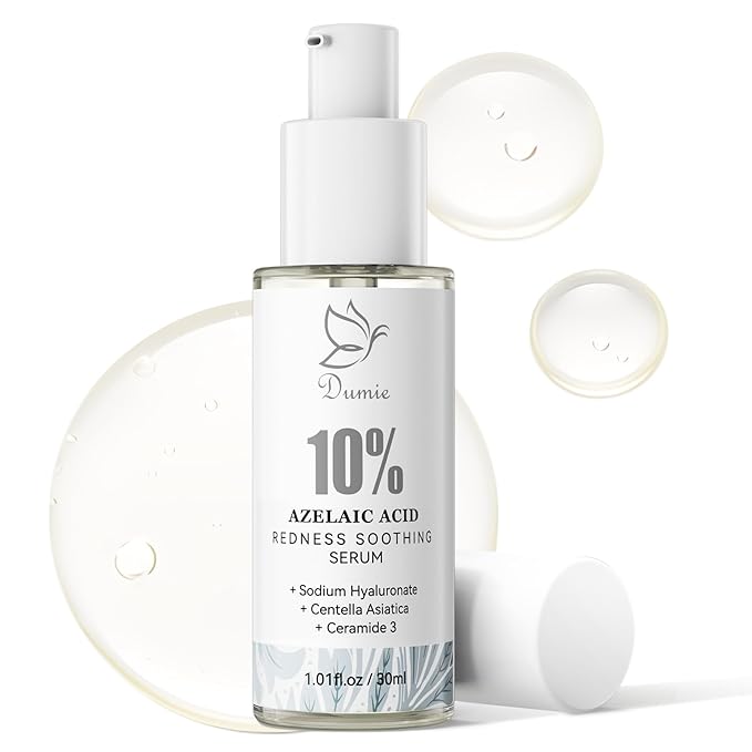 10% Azelaic Acid Redness Soothing Serum, Hyaluronic Acid & Centella Asiatica, Facial Serum for Sensitive Skin Relief, Korean Skincare Barrier Repair & Hydration - 30ml/1.01 fl oz