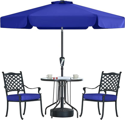 MASTERCANOPY Valance Patio Umbrella for Outdoor Table Market (7.5ft, Blue)