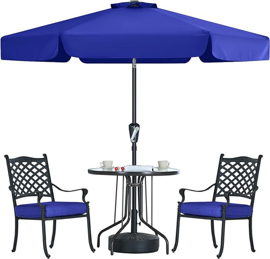 MASTERCANOPY Valance Patio Umbrella for Outdoor Table Market (7.5ft, Blue)