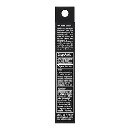 e.l.f. Sun Boss Gloss SPF 25, Pigmented Lip Gloss For A High-Shine Finish, Moisturizing & Conditioning Formula, Vegan & Cruelty-Free, It's Your Mauve