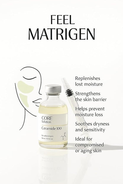 Ceramide 100 Ampoule – Barrier Repair & Moisture Locking Serum for Sensitive Skin – 30mL + Needleless Syringe