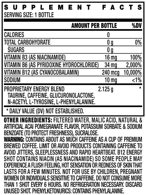 Stacker 2 Vitamin B Complex B12 B6 B3 Liquid Energy Shots - Vegansafe & Vegan Cyanocobalamin, 10,000% DRV - B-6 Pyridoxine 40mg - B3 Niacinamide (Niacin) 20mg Bundle Pack (2oz, Pack of 24)