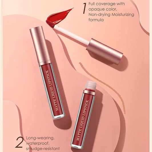 BestLand 6Pcs Matte Liquid Lipstick +