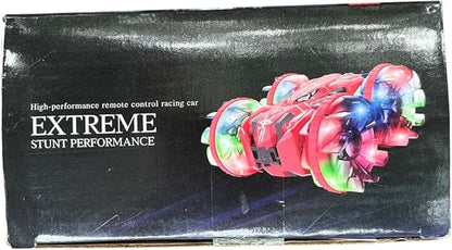 Waterproof Remote Control Car，4WD Amphibious 2.4 GHz RC Car Remote Control Boat，360°Rotation RC Stunt with LED Lights，Boys Girls Gifts All Terrain Water Beach Pool Toy
