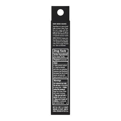 e.l.f. Sun Boss Gloss SPF 25, Pigmented Lip Gloss For A High-Shine Finish, Moisturizing & Conditioning Formula, Vegan & Cruelty-Free, Pink-Me Girl