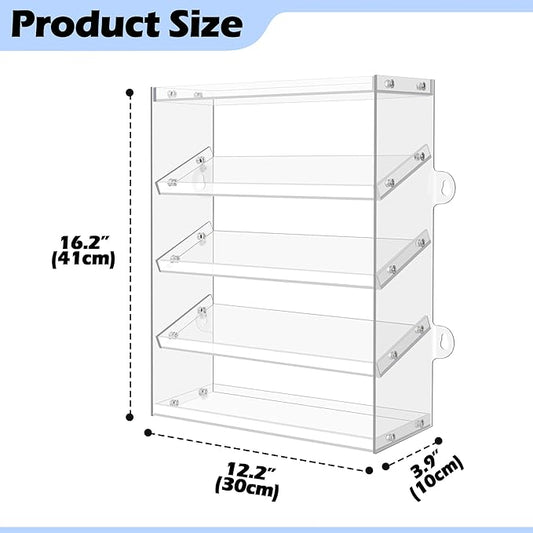 Assembly Monster Trucks Display Case Holding for 20 Monster Trucks Acrylic Storage Case 5 Tiers Monster Trucks Organizer with Tilted Design, Display Case for Toy Trucks (2-Pack Transparent)