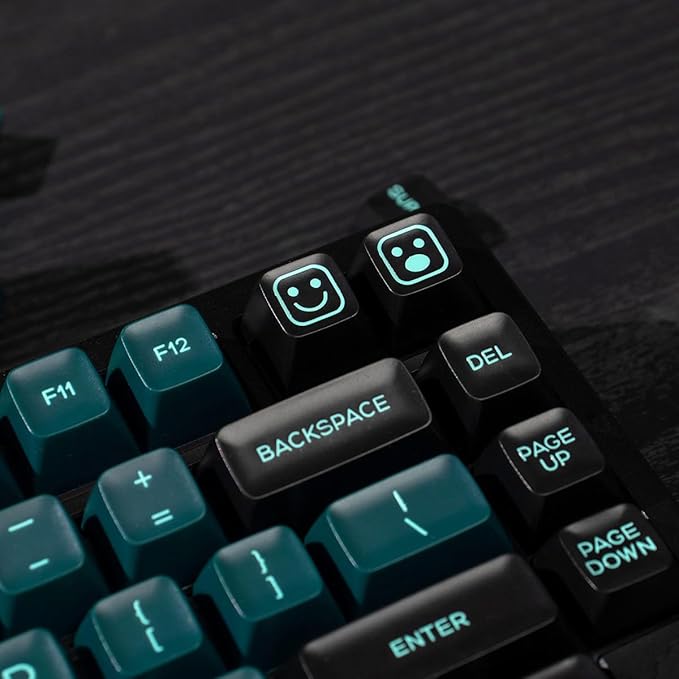 160 Keys Doubleshot Keycaps SA Profile Green Monster Keycaps Set Fit for 60% 65% 75% 95% Mechanical Keyboard Cherry Mx Switches