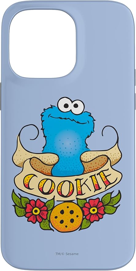 iPhone 14 Pro Max Sesame Street Cookie Monster Cookie Tattoo Case