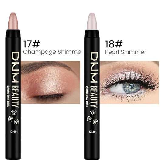 evpct 2Pcs Cream Eyeshadow Brightener Sticks Set for Eyes Waterproof, Champagne Shimmer & Pearl Shimmer Matte Metallic Eye shadow Stick Pencil Pen Bulk sombras en crema para ojos 17 +18