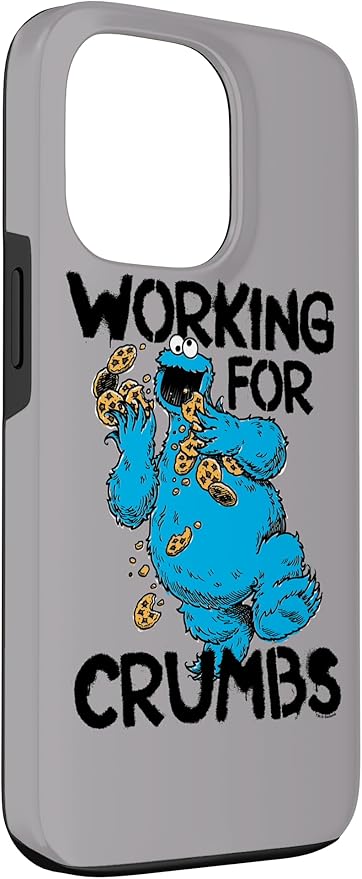 iPhone 13 Pro Sesame Street Cookie Monster Working for Crumbs Case
