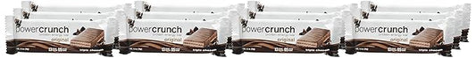 Power Crunch Protein Wafer Bars, High Protein Snacks with Delicious Taste, Triple Chocolate, 1.4 Ounce (12 Count) (Pack of 2)