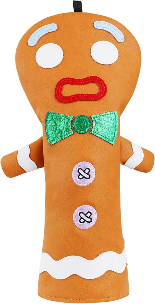 Funny Golf Club Head Cover Driver Headcover Fairway Wood Headcover Hybrid Club Head Cover Brown Monster Cookie