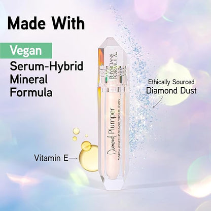 Physicians Formula Mineral Wear Diamond Lip Plumper Gloss, Dermatologist Tested, Diamond Marquise & Brilliant Berry Diamond