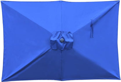 Blissun Rectangular Patio Umbrella, Table Market Umbrella with Tilt and Crank, Outdoor Umbrella for Garden, Deck, Backyard, Pool and Beach