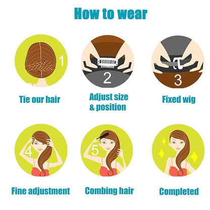 Monster Frankie Stein Wig High School Frankie Stein Cosplay Black And White Wig with Ponytail Long Straight Heat Resistant Costume Wig