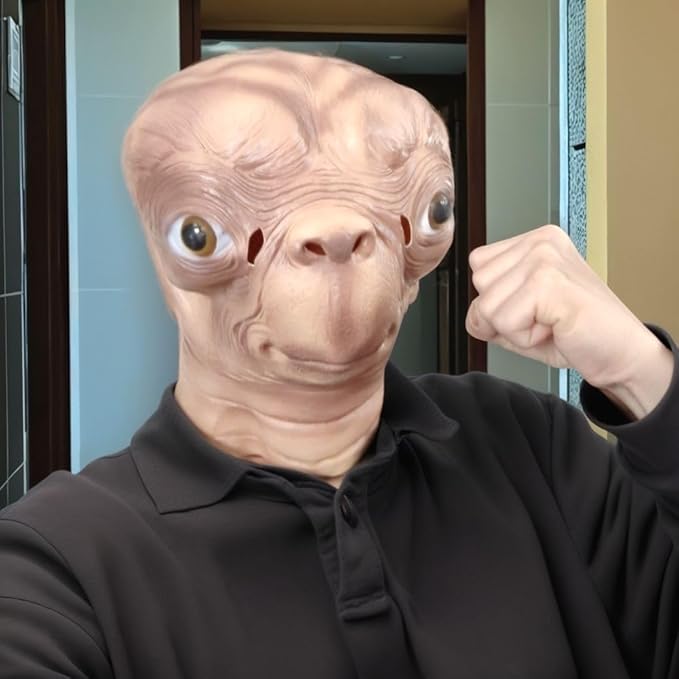 Horror Alien Mask - Realistic Full Head Cover Halloween Cosplay Latex Masks Creepy Movie Costume Props Party Carnival Dress Up Helmet