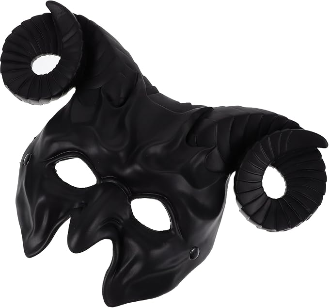Ox Horn Mask Horns Masquerade Mask Animal Half Face Mask for Festival Party Halloween Costume Cosplay
