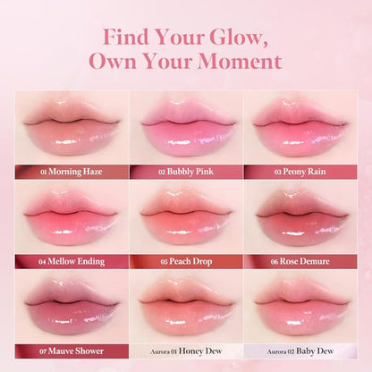 MILKTOUCH Dew Stain Sheer Lip Gloss (01 Morning Haze, 0.14 Fl Oz (Pack of 1))