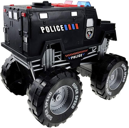 Dazmers Monster Truck Police Car Toy with Lights and Siren with Sound for Boys and Girls Ages 3-5+