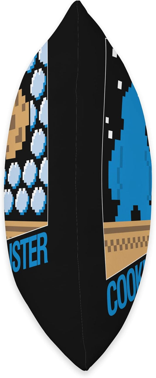 Sesame Street Cookie Monster 8-Bit Throw Pillow, 16x16, Multicolor