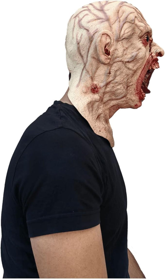 Ghoulish Productions Infected Zombie Mask - Bloody and Realistic, Perfect for Halloween and Costume Parties