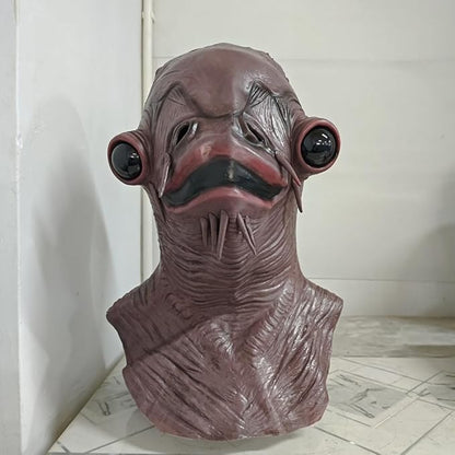 Horror Catfish Mask Halloween Cosplay Costume Realistic Latex Fish Head Full Head Cover Monster Party Dress Up Animal Mask Props