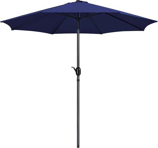 Yaheetech Patio Umbrella, 10FT Outdoor Table Market Umbrella with Push Button Tilt and Crank, Yard Umbrella with 8 Sturdy Ribs for Garden, Deck, Backyard, Pool