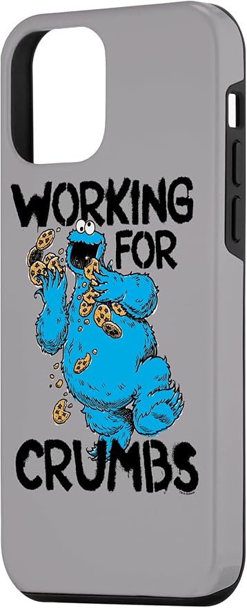 iPhone 12 mini Sesame Street Cookie Monster Working for Crumbs Case