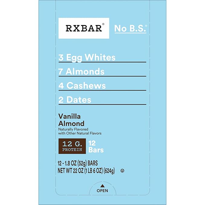 RXBAR Protein Bar, Vanilla Almond, 12g Protein