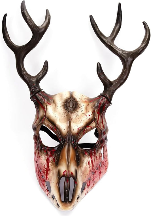Halloween Horror Antler Mask Sheep Bone Mask Christmas Carnival Masquerade Party Cosplay Props Accessories