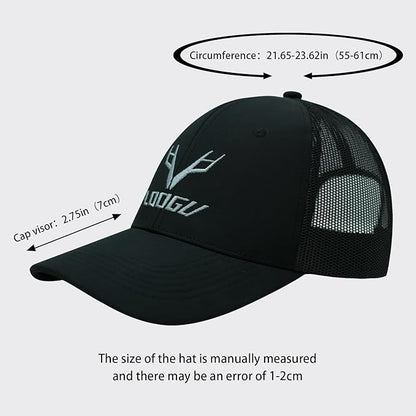 LOOGU Fishing Hat Mesh Back for Men Women Adjustable Baseball Trucker Cap Snapback Hats