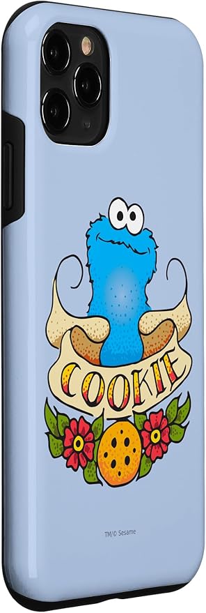 iPhone 11 Pro Sesame Street Cookie Monster Cookie Tattoo Case