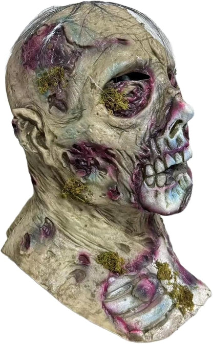 1Pc Horror Zombie Mask Walking Dead Seaweed Zombie Full Head Helmet Terror Latex Monster Full Face Masks Halloween Dress up Props
