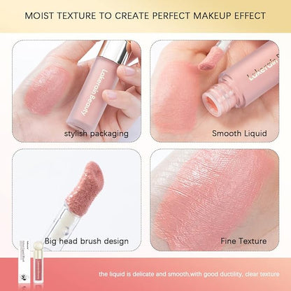 Liquid Blush For Cheeks, Soft Velvet Cream Blush Makeup (5#)
