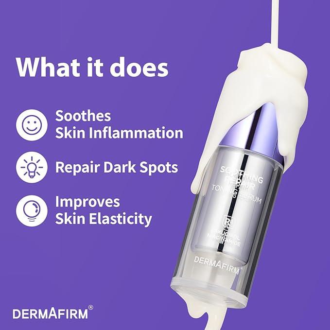 DERMAFIRM Korean Bakuchiol Retinol Serum for Wrinkles w/Niacinamide & Peptides | Soothing Repair Toning Serum R4 for Wrinkle | No Animal Trials 1.01 fl oz