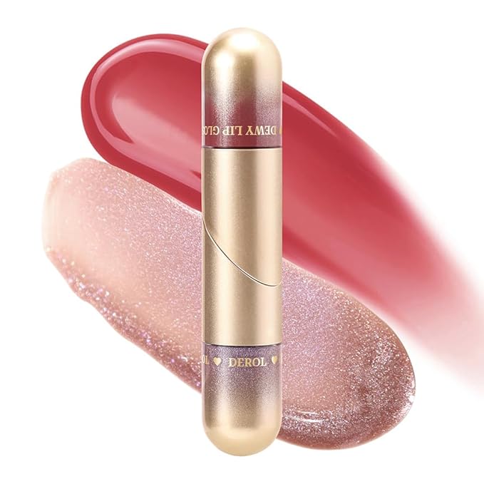 Dual Ended Liquid Lipstick with Shinny Glitter Lip Glitter