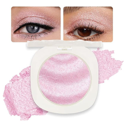 Glittle Monochrome Glittler Eyeshadow Palette - Low Saturation, Delicate, Long-Lasting, Vegan, Pressed Glitter Eyeshadow, (09 Pink)