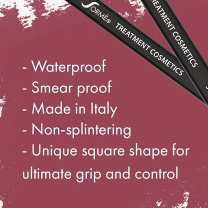 Sorme Waterproof Lip Liner - Non-splintering Smearproof Lip Liner - Revitalizing with Lecithin, Vitamins C and E