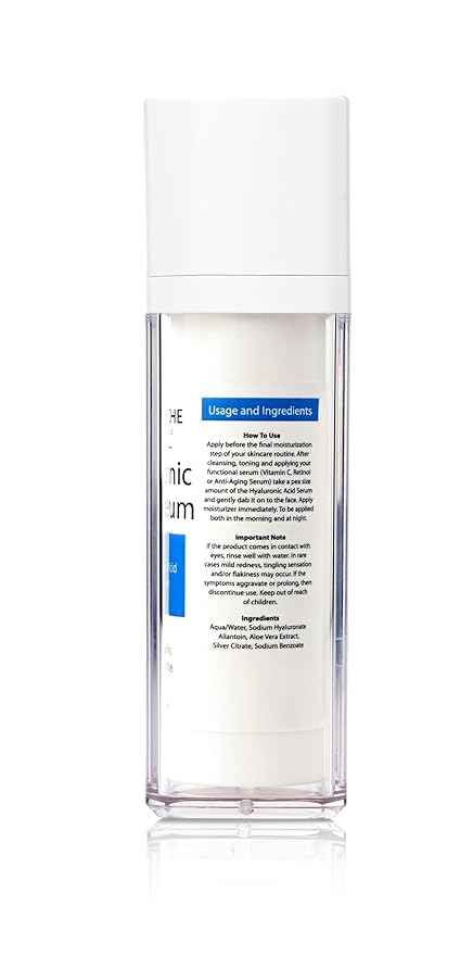 Pure Hyaluronic Acid Serum for Face, Ultra Hydrating to Repair Dry Skin, Anti Aging Formula for Fine Lines & Wrinkles, Skin Tightening, Safe for Sensitive Skin, Fragrance Free 1 Oz